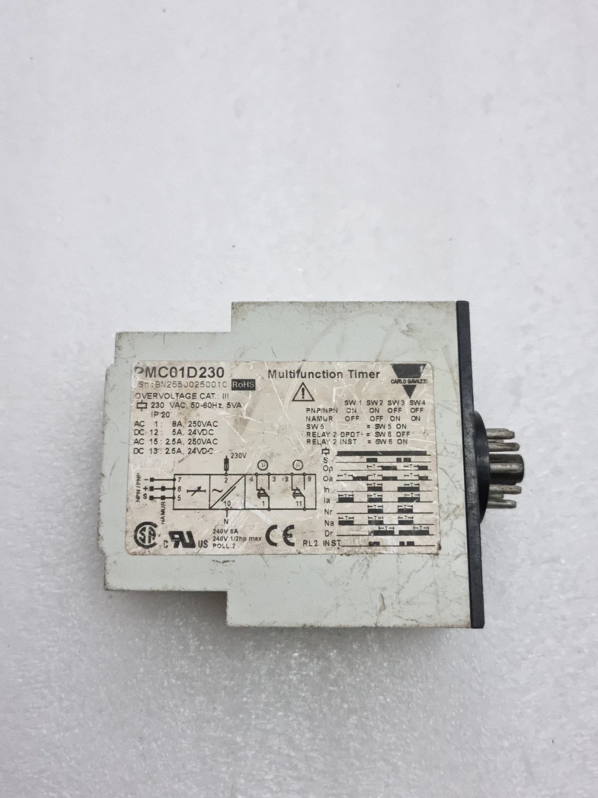 Carlo Gavazzi PMC01D230 Multifunction Timer 230Vac PMC01D230